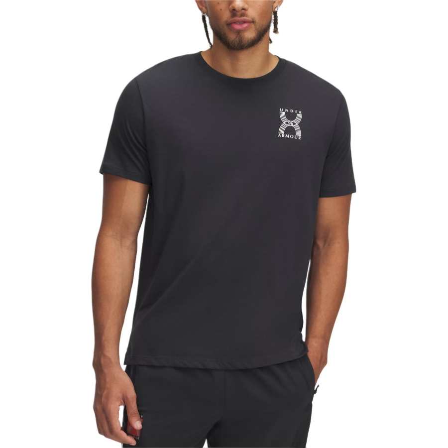 Under Armour SS25 T Shirt Men's Anthracite/White Quartz
