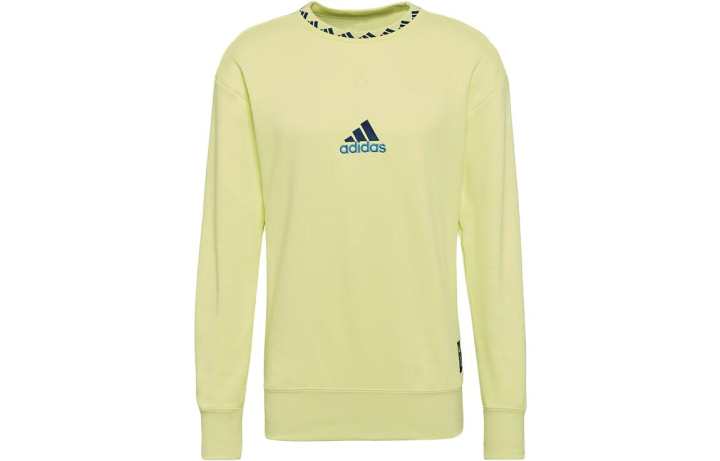 Adidas Adidas Sweatshirts Men's Yellow Crew Neck Moderate Regular