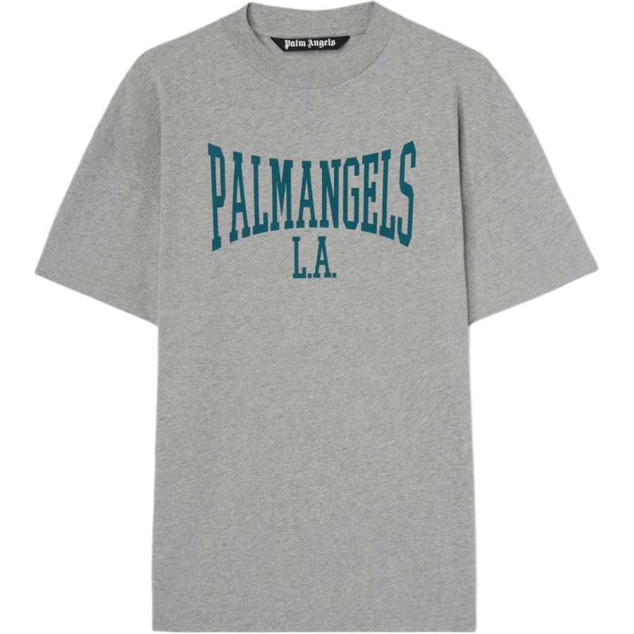 PALM ANGELS Logo Printed Crewneck T Shirt