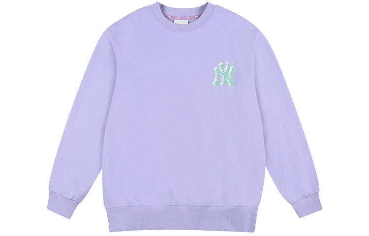 MLB New York Yankees Sweatshirts Unisex Purple Crew Neck Moderate Regular