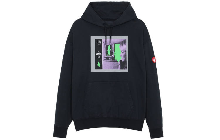 Cav Empt Sweatshirts Unisex Black Hooded Moderate Heavyweight