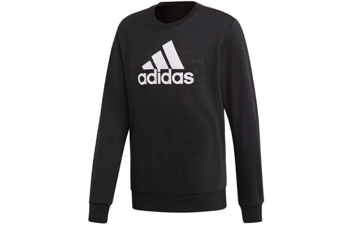Adidas Adidas Sweatshirts Men's Black Crew Neck Moderate Regular