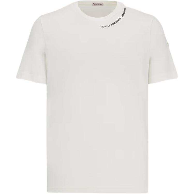 Moncler T Shirts Men's White Crew Neck