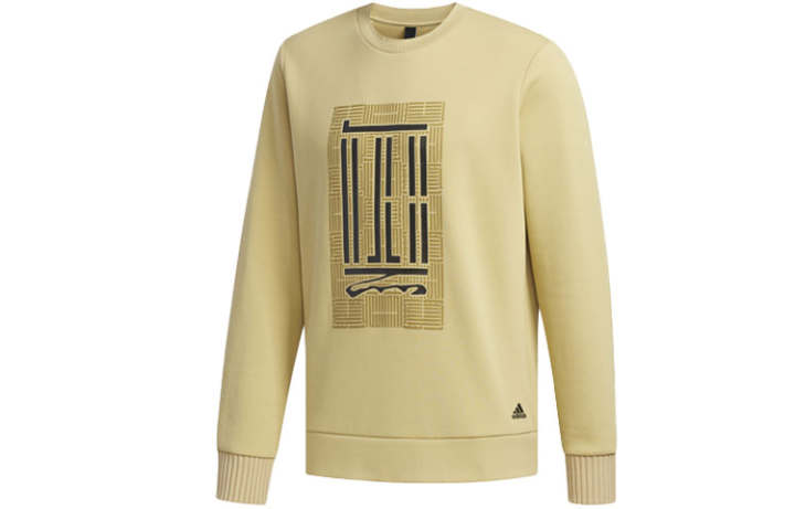 Adidas Adidas Sweatshirts Men's Yellow Crew Neck Moderate Regular