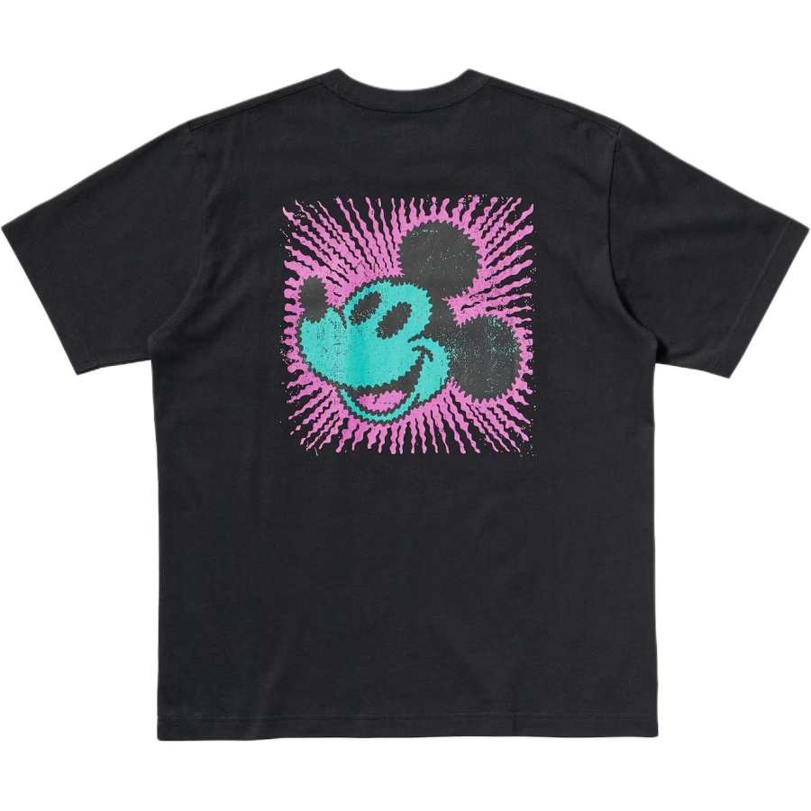 UNIQLO X Disney Co Brand T Shirts Unisex Black Crew Neck Moderate Straight Fit