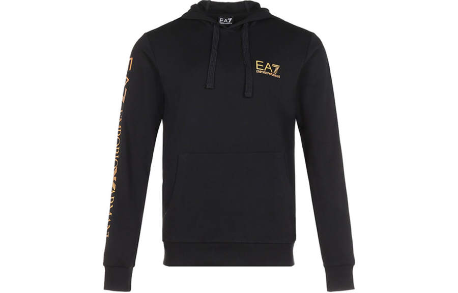 EMPORIO ARMANI EA7 Sweatshirt Men's Black Gold