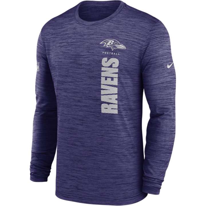 Nike Nike Baltimore Ravens Sideline Velocity Men's Nike Dri-FIT Nfl Long-Sleeve T-Shirt