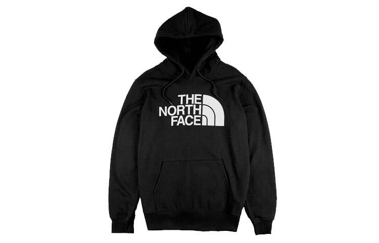 The North Face hooded logo-print hoodie