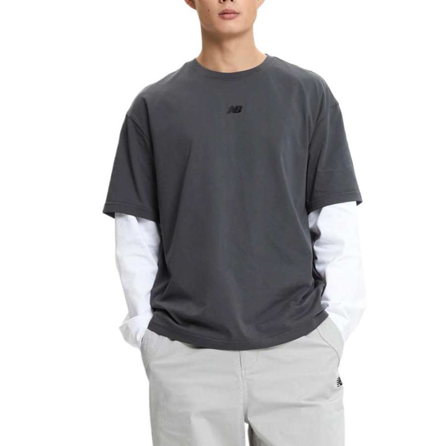 New Balance New Balance Uniessentialcenter T Shirt Men's Dark Gray
