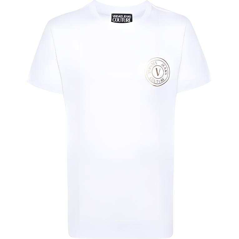 VERSACE JEANS COUTURE Versace Jeans logo-flocked cotton T-shirt