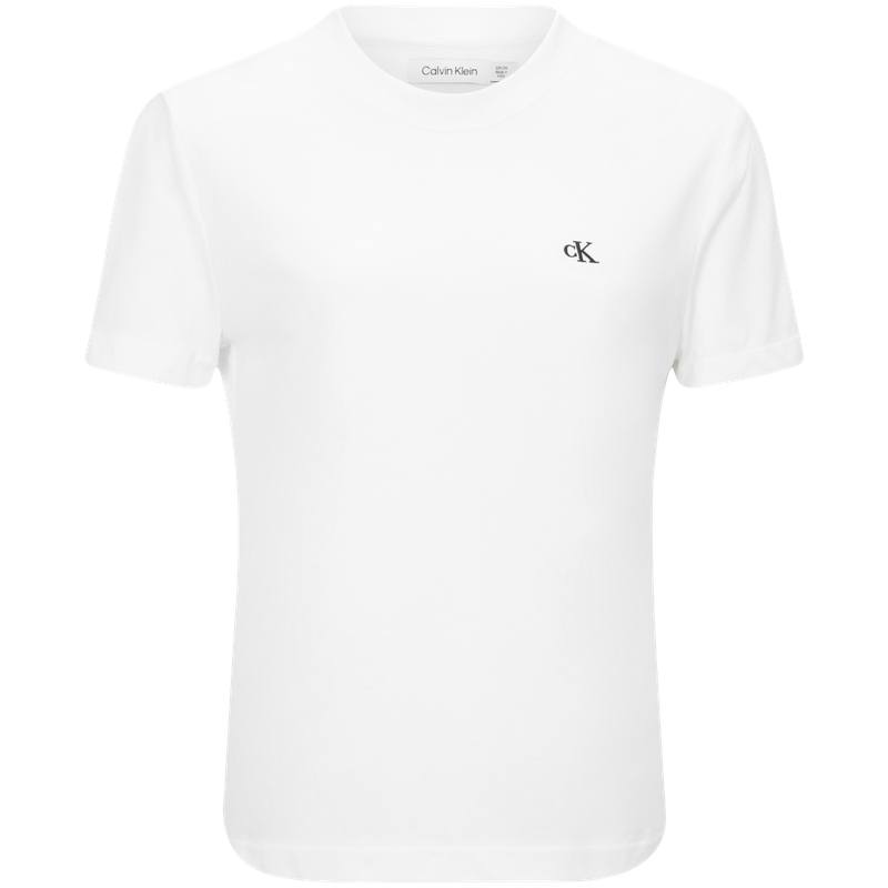 Calvin Klein T Shirts Unisex 540 White Crew Neck Moderate Straight Fit