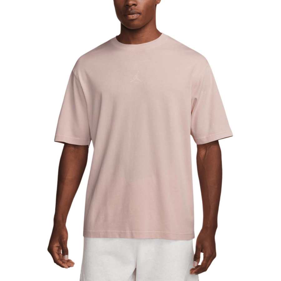 Jordan Jordan T Shirts Men's Pink Crew Neck Moderate Straight Fit