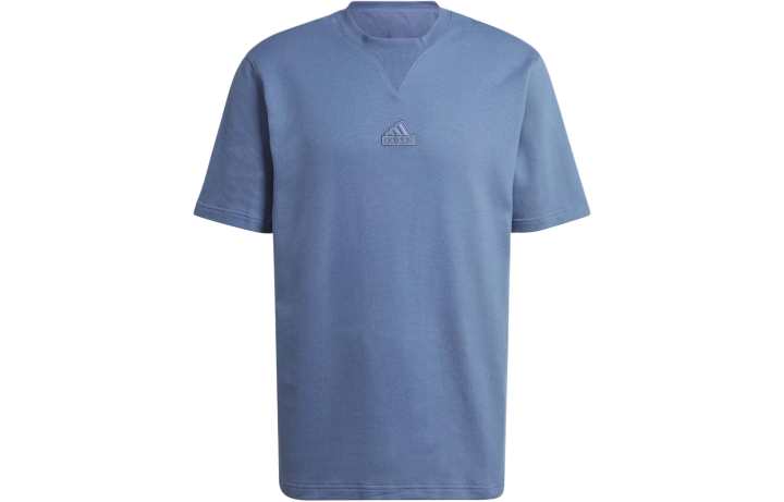 Adidas Adidas T Shirts Men's Blue Crew Neck Moderate Straight Fit