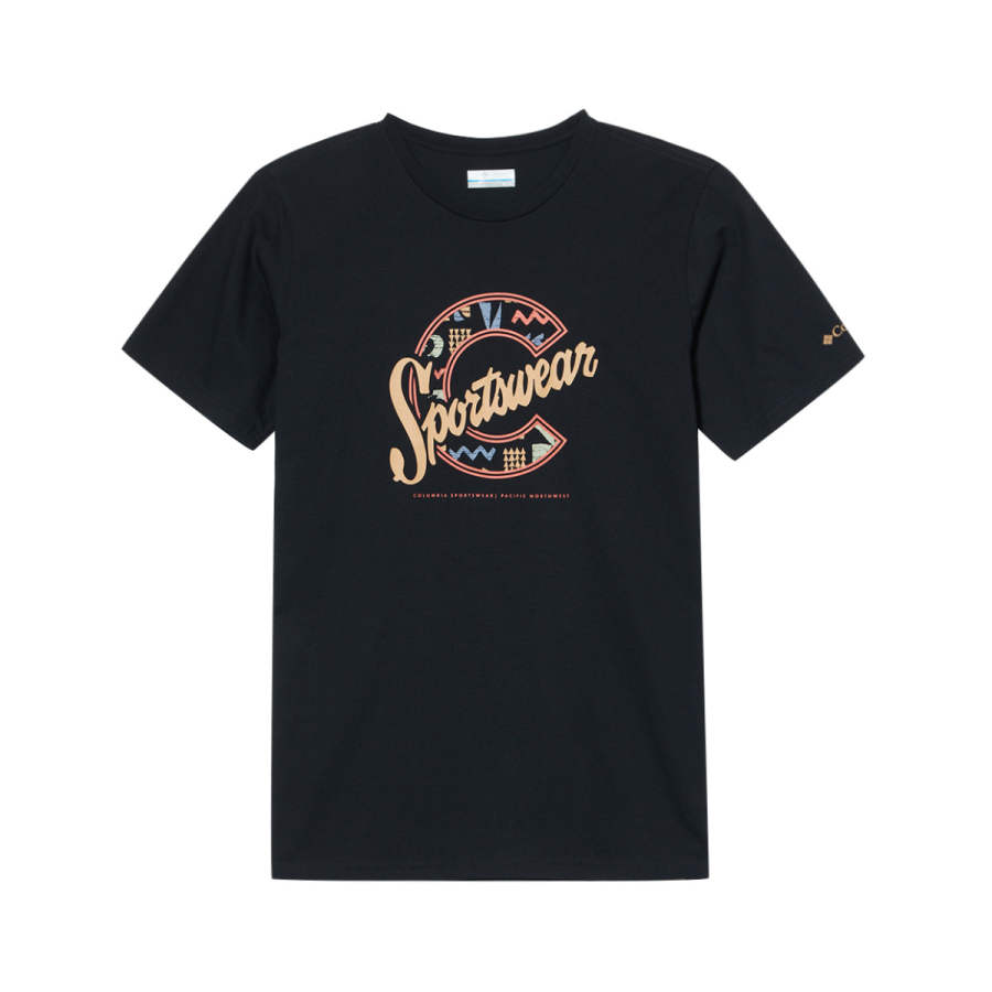 Columbia T Shirts Men's Black 002 Crew Neck Moderate