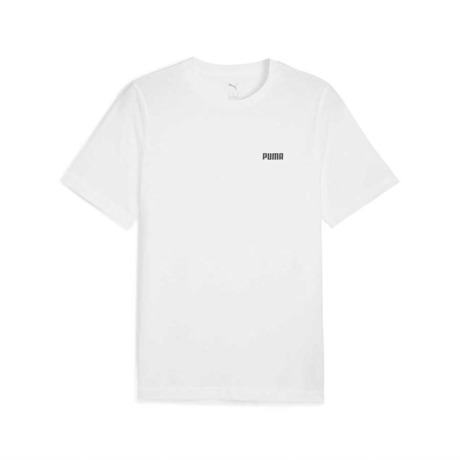 PUMA T Shirts Men's White Crew Neck Moderate