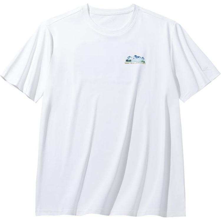 Anta x ZHONGGUOGUOJIADILI,LIANMINGKUAN T Shirt Men's Papyrus White