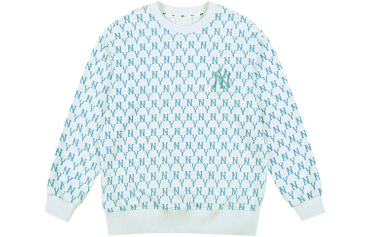 MLB MLB Old Flower Sweatshirts Unisex Blue Crew Neck Moderate Regular
