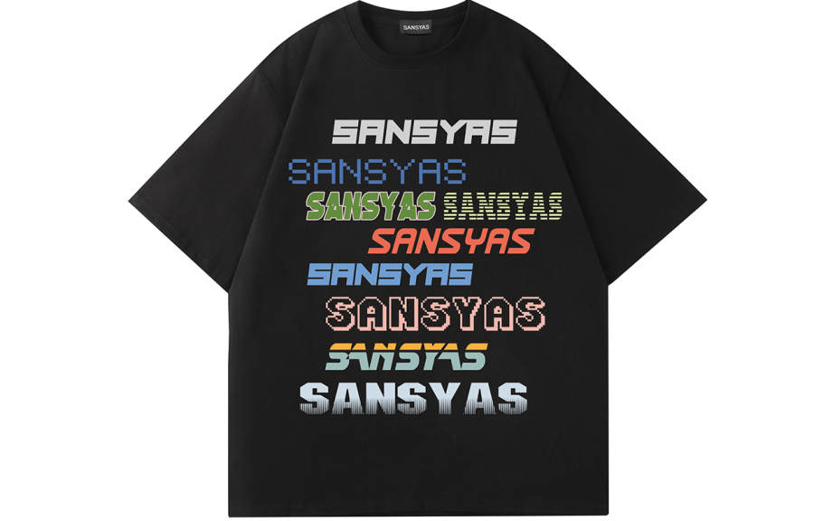 SANSYAS T Shirts Unisex Crew Neck Moderate Straight Fit