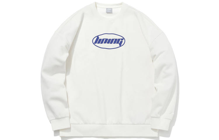 Li-Ning Li Ning Sweatshirts Unisex Ivory Crew Neck Thickened Regular