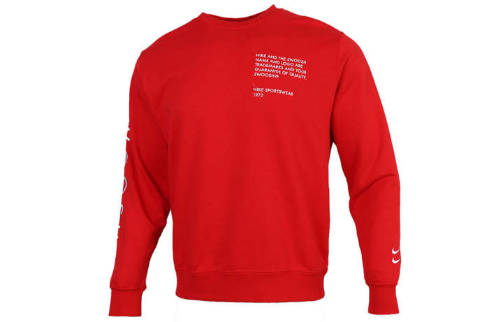 Nike Nike Sweatshirts Men's University Red Crew Neck Moderate Regular