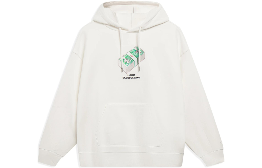 Li-Ning Li Ning Sweatshirts Unisex Ivory Hooded Moderate Other