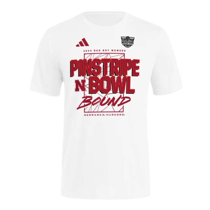 Adidas Adidas Free Shipping With AdiClub Nebraska Pinstripe Bowl Participant Tee