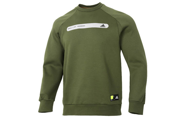Adidas Adidas Sweatshirts Men's Green Crew Neck Moderate Regular