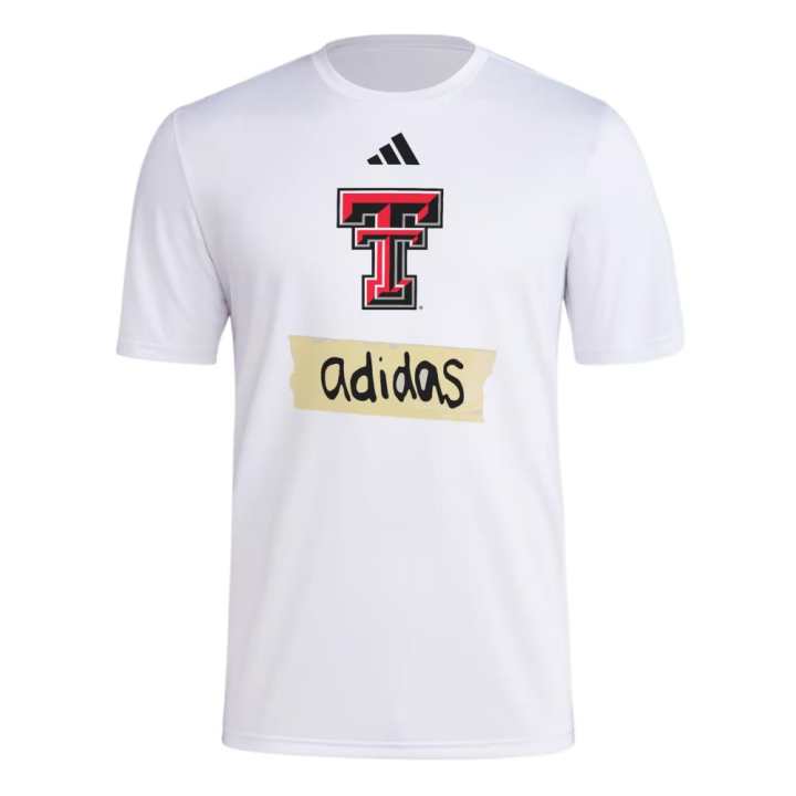 Adidas Adidas Free Shipping With AdiClub Texas Tech Tape Tee