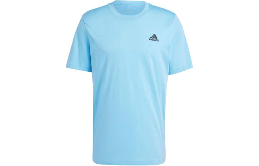 Adidas Adidas T Shirts Men's Blue Crew Neck Moderate Straight Fit