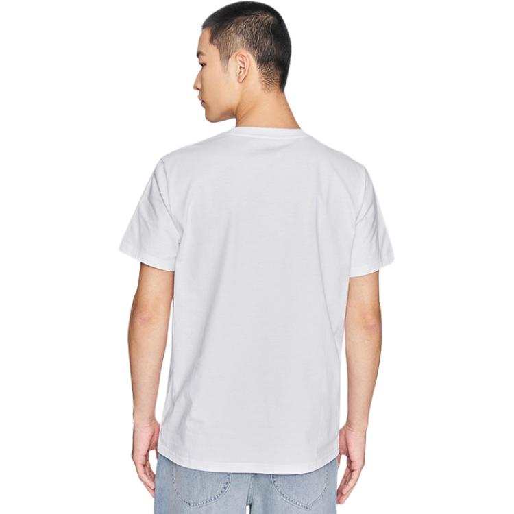 Lee Lee T Shirts Men's White Crew Neck Moderate