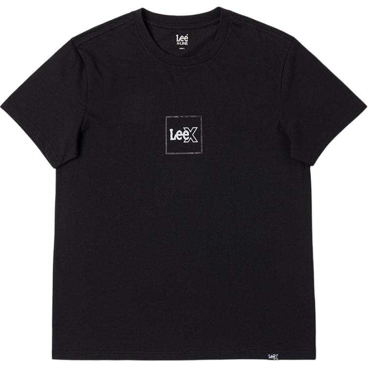 Lee Lee T Shirts Men's Black Crew Neck Moderate