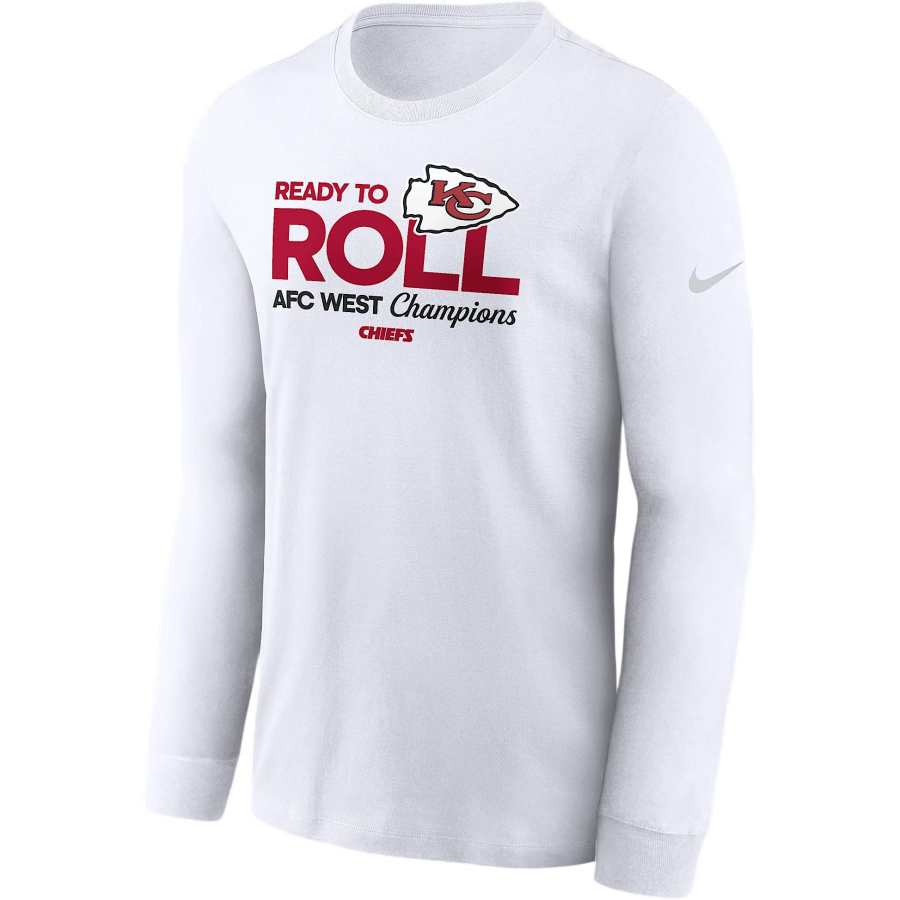 Nike Nike Kansas City Chiefs 2024 Afc West Champions Trophy Collection Men's Nike Nfl Long-Sleeve T-Shirt