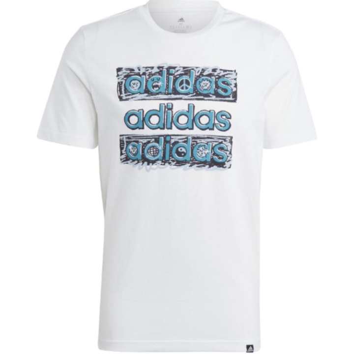 Adidas Adidas Clothing T Shirts Men's White Crew Neck