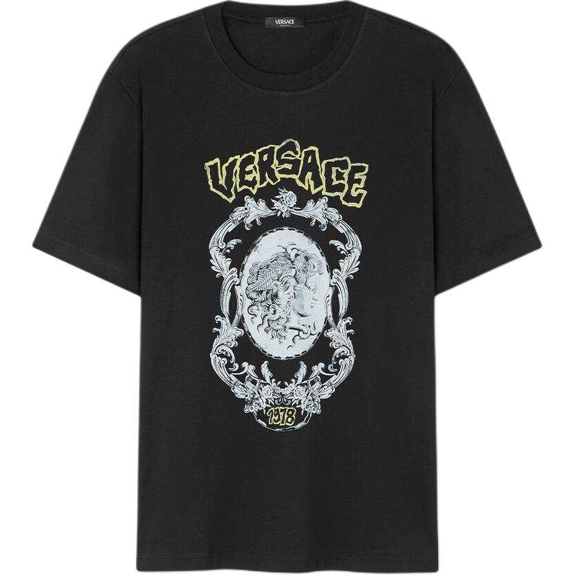 VERSACE VERSACE Logo Printed Crewneck T Shirt