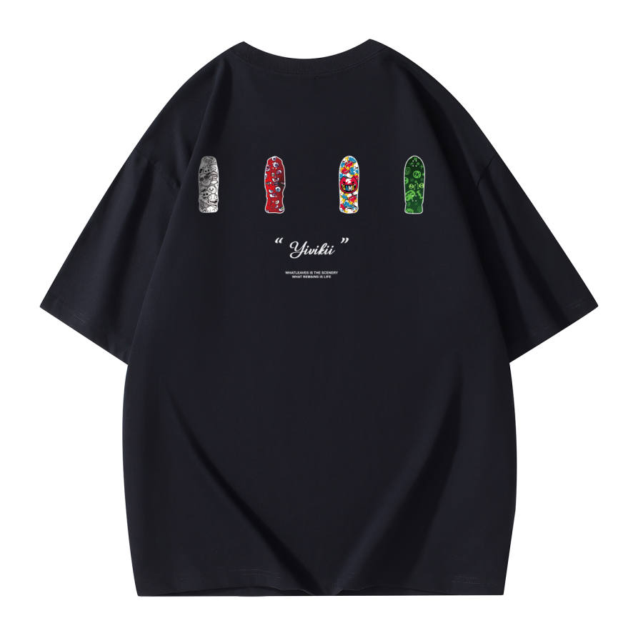 YIVIKII T Shirts Unisex Crew Neck Moderate Heavyweight