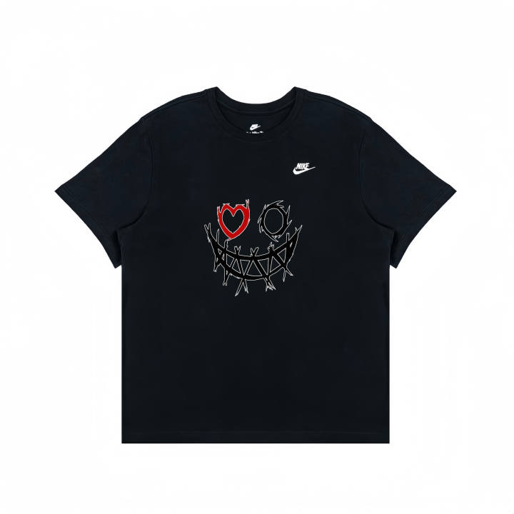 Nike Nike T Shirts Unisex Black Crew Neck Moderate Straight Fit