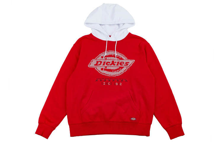 Dickies Dickies Sweatshirts Unisex Red Hooded Moderate Regular