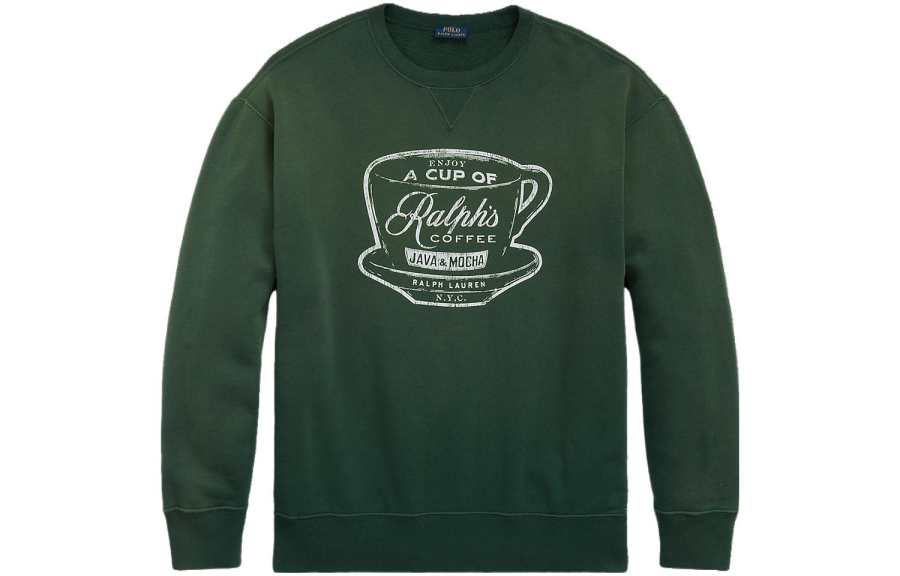 Polo Ralph Lauren Sweatshirts Men's Green Crew Neck Moderate Regular