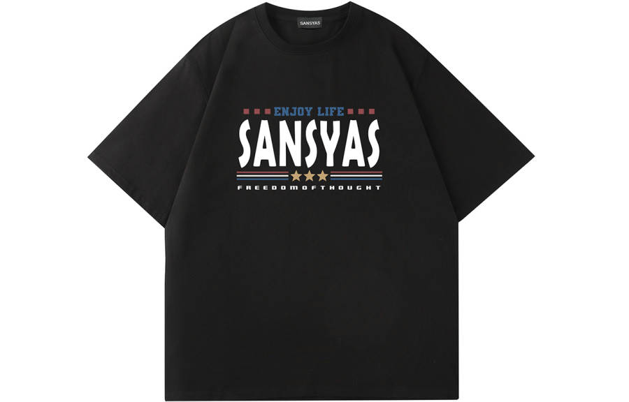 SANSYAS T Shirts Unisex Crew Neck Moderate Straight Fit