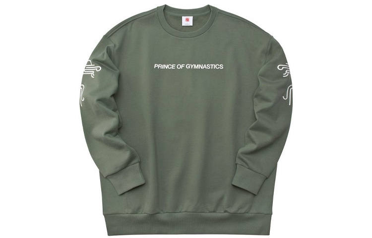 Li-Ning Li Ning Sweatshirts Men's Green Crew Neck Moderate Regular