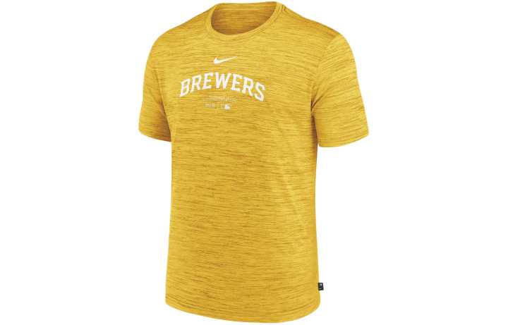 Nike Nike Milwaukee Brewers Authentic Collection Practice Velocity Men's Nike Dri FIT Mlb T Shirt