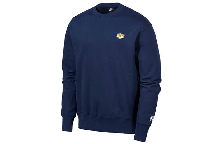 Nike Nike Sweatshirts Men's Deep Navy Blue Crew Neck Moderate Regular