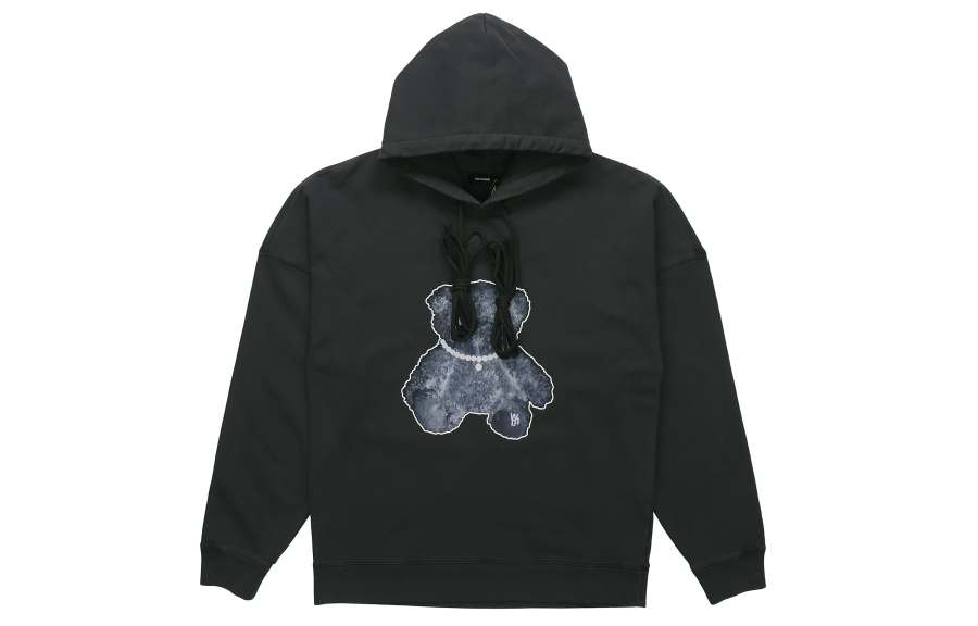 WE11DONE Pearl Necklace Teddy Hoodie