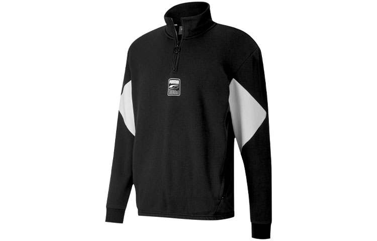 PUMA PUMA Sweatshirts Men's Black Stand Collar Moderate Regular
