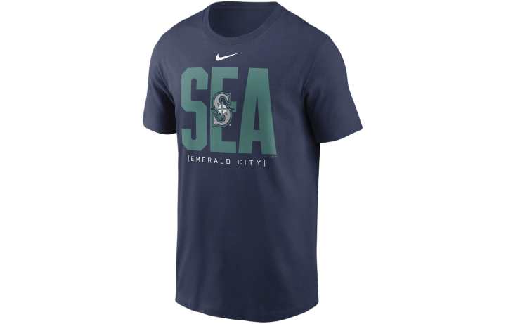 Nike Nike T Shirt Men's Marine Blue Seattle Mariners