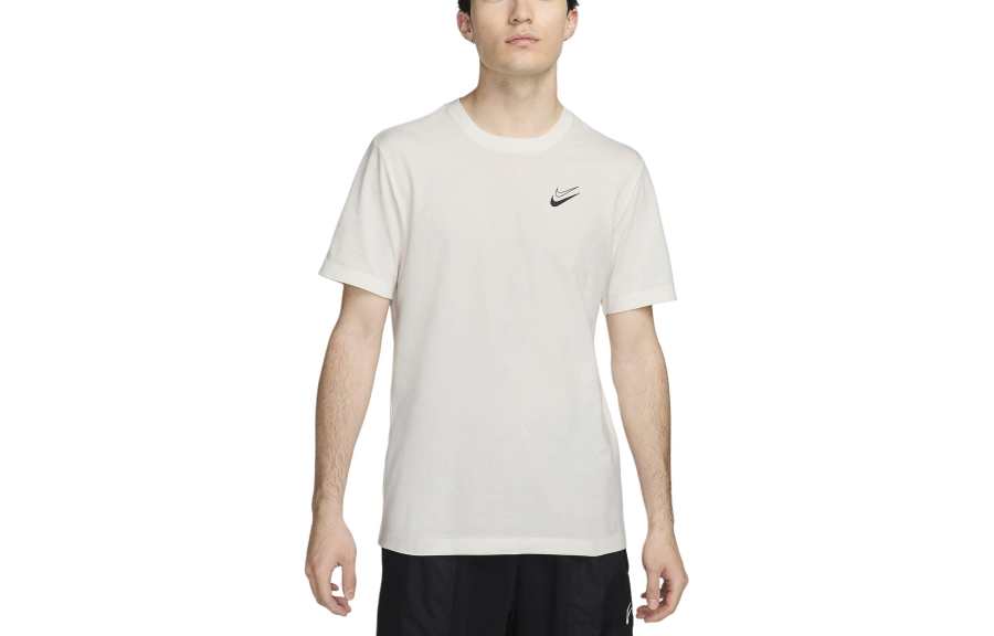Nike Nike T Shirts Men's Sail White Crew Neck Moderate Straight Fit
