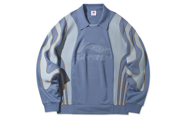 Li-Ning Li Ning Sweatshirts Men's Hometown Blue Stand Collar Moderate Regular