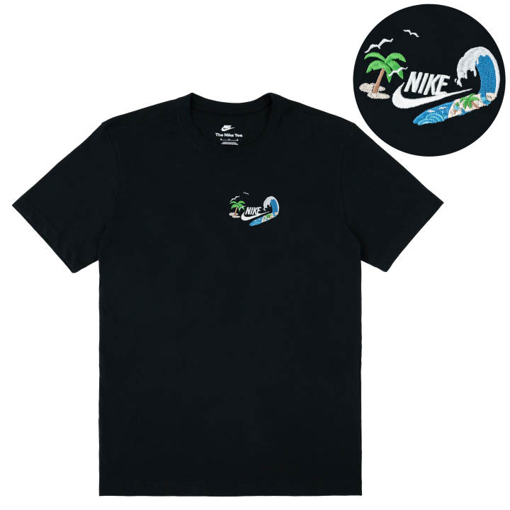 Nike Nike T Shirts Unisex Black Crew Neck Thin Straight Fit