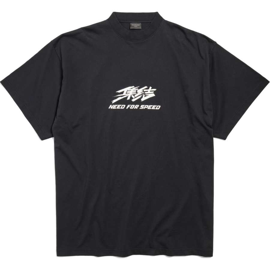 Balenciaga x JIPINFEICHE SS24 T Shirt Loose Fit Unisex Black