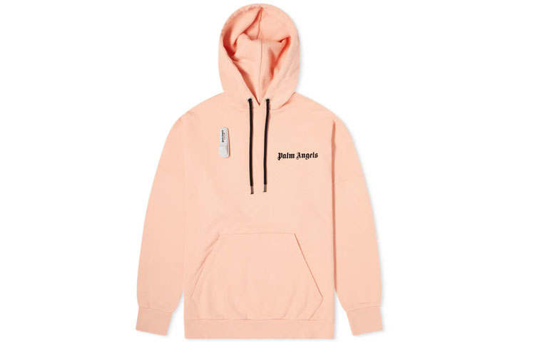 PALM ANGELS Sweatshirts Men's Light Pink Hooded Moderate Regular
